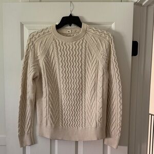 GAP Textured Knit Cream Sweater